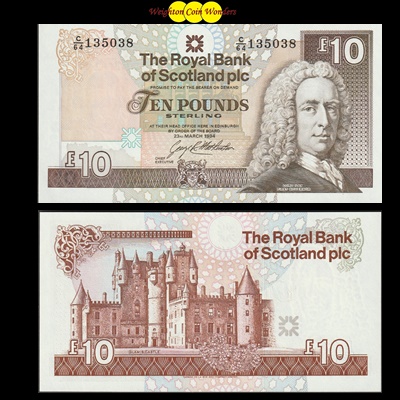 1994 Royal Bank of Scotland Plc £10 - Click Image to Close